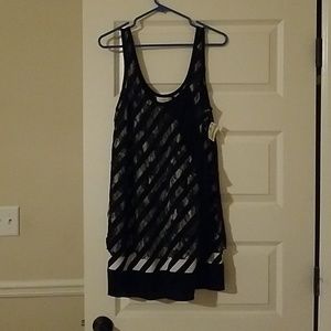 Black and White Lace Tunic